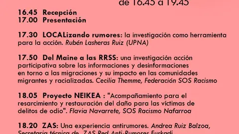 Jornada anti-rumores en Tudela &lsquo;Desmontando prejuicios, construyendo ciudadan&iacute;a&rsquo;