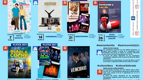 Programaci&oacute;n octubre-enero del Auditorio de Ribaforada