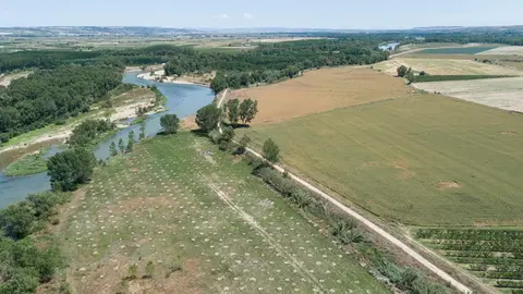 El paraje El Ortigoso de Milagro linda con Alfaro