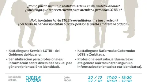 Jornada Informativa en Tudela sobre diversidad sexual y de g&eacute;nero dirigida a profesionales