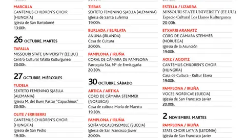 XXVI Ciclo Coral Internacional de Navarra