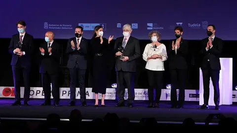 La Reina preside en Tudela el homenaje a Berlanga, Bardem y Fern&aacute;n G&oacute;mez, dentro del Festival &Oacute;pera Prima