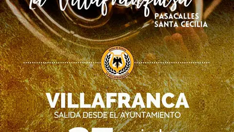 Pasacalles Santa Cecilia en Villafranca con La Villafranquesa