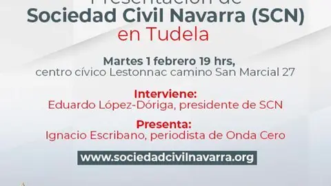 Presentaci&oacute;n en Tudela de Sociedad Civil Navarra