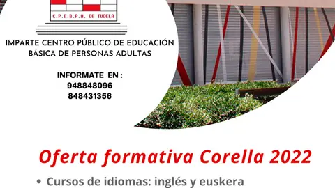 Oferta formativa de Educaci&oacute;n B&aacute;sica de Personas Adultas Corella 2022