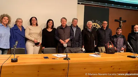 Integrantes de la Asociaci&oacute;n Amigos de la Catedral de Tudela en la asamblea que celebraron el pasado 2 de febrero
