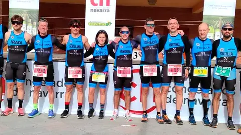 Participantes del equipo SDR Arenas Triatl&oacute;n en el X Duatl&oacute;n de Valtierra