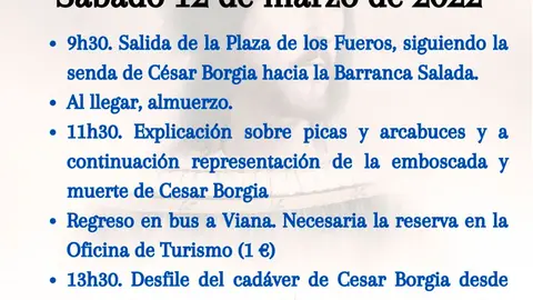 Conmemoraci&oacute;n en Viana de la muerte de C&eacute;sar Borgia
