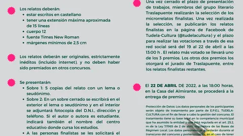20&ordm; Concurso de microrrelatos 2022 en Tudela