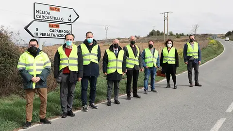 El consejero Ciriza anuncia la licitaci&oacute;n de las obras de mejora de la carretera que une Caparroso, M&eacute;lida y Rada por importe de 12,8 millones de euros