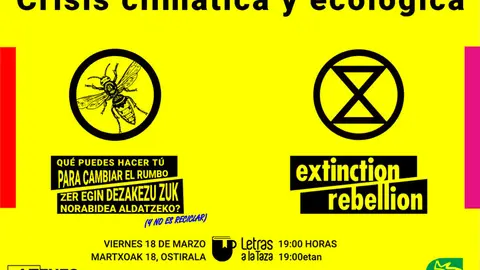 Conferencia en Tudela &lsquo;Crisis clim&aacute;tica y ecol&oacute;gica &iquest;Qu&eacute; puedes hacer t&uacute; para cambiar el rumbo?&rsquo;
