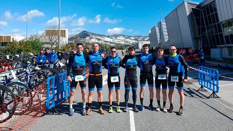 El equipo de la SDR Arenas en el Duatl&oacute;n por equipos del Valle de Eg&uuml;&eacute;s