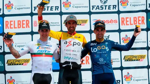 Podium categor&iacute;a masculina Superprestigio Caparroso