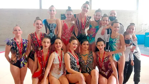 buenos puestos para la gimnasia tudelana en los Juegos de Navarra