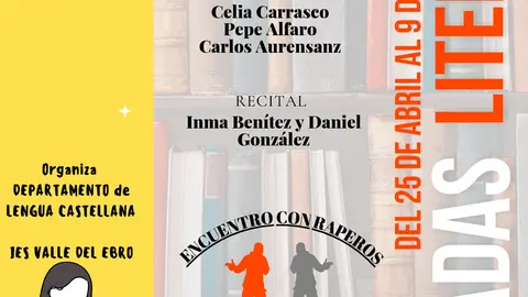 P&oacute;ster jornadas literarias IES Valle del Ebro