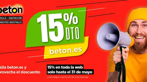 15% de descuento en Almacenes Beton
