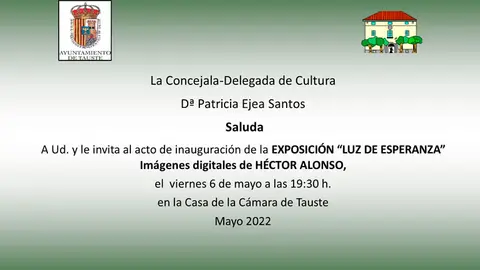 Cartel Exposici&oacute;n H&eacute;ctor Alonso Luz de esperanza