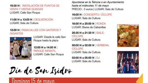 Cartel Feria esp&aacute;rrago y alcachofa y San Isidro