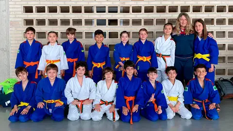 Participantes en el Campeonato navarro de judo