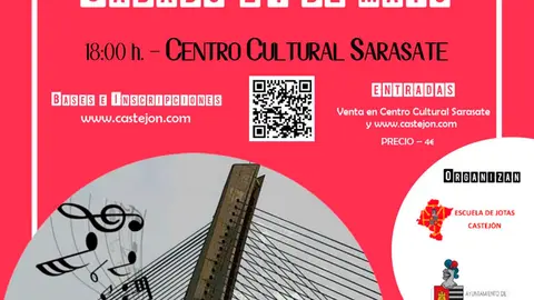 Cartel concurso de Jotas el s&aacute;bado 21 en Castej&oacute;n