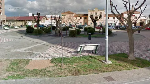 Plaza de la estaci&oacute;n de Tudela en la que se produjeron los hechos
