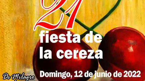 Cartel Fiesta de la Cereza el domingo 12 de junio en Milagro