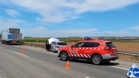 Polic&iacute;a Foral accidente A-68
