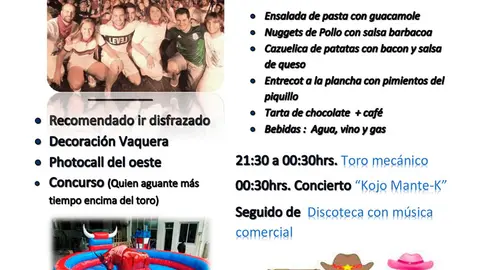 Fiesta tem&aacute;tica 'Previ Vaquera' en Caparroso