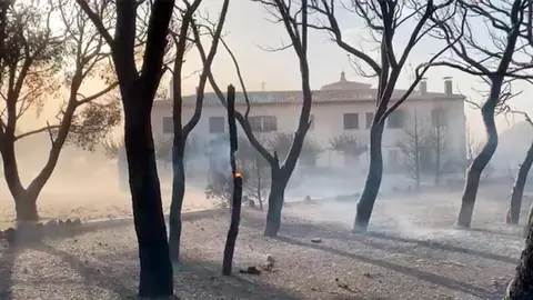 El incendio iniciado esta tarde en las inmediaciones del Parque Sendaviva y el Yugo avanza incontrolable