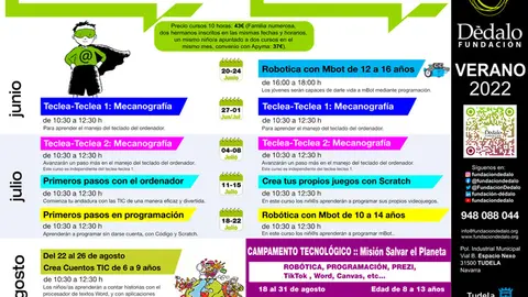 Actividades verano 2022 de Fundaci&oacute;n D&eacute;dalo de Tudela