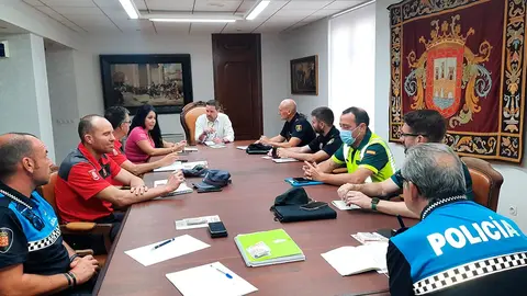 Reuni&oacute;n operativo fiestas Tudela 2022 polic&iacute;a