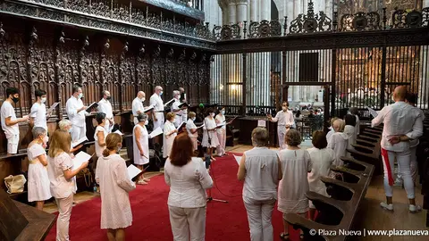 El Coro de Tudela Joaqu&iacute;n Gaztambide en la Misa en honor a Santa Ana