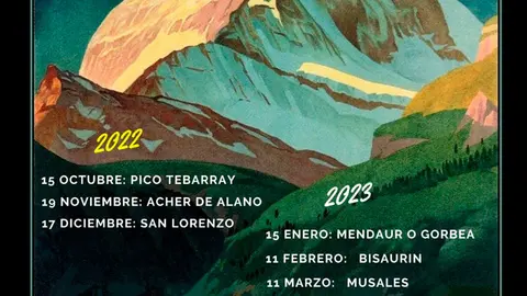 Salidas temporada 2022-23 del Grupo de Monta&ntilde;a Muskaria
