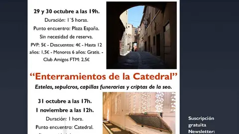 Visitas guiadas tem&aacute;ticas en Tarazona &lsquo;Puente de Todos los Santos&rsquo;