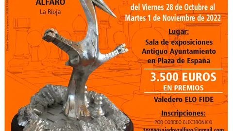 XI Open Internacional de Ajedrez &lsquo;Ciudad de Alfaro&rsquo; trofeo Cig&uuml;e&ntilde;a de Plata