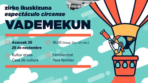 Espect&aacute;culo circense en euskera en Corella &lsquo;Vademekun&rsquo;
