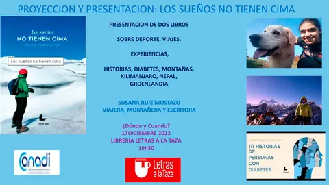 Presentaci&oacute;n en Tudela de los libros &lsquo;Los sue&ntilde;os no tienen cima&rsquo; y &lsquo;111 historias de personas con diabetes&rsquo; de Susana Ruiz Mostazo