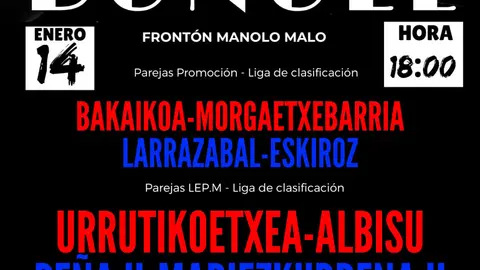 Partido de pelota mano en Bu&ntilde;uel