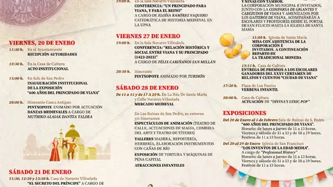 Cartel VI Centenario Principado y Fiesta San Felices en Viana