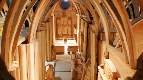 Exposici&oacute;n en Fitero de esculturas en madera de Mart&iacute;n Fern&aacute;ndez
