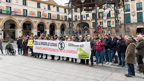 Personas que acudieron este pasado s&aacute;bado a la concentraci&oacute;n en Tudela convocada por la Asamblea Antipol&iacute;gono
