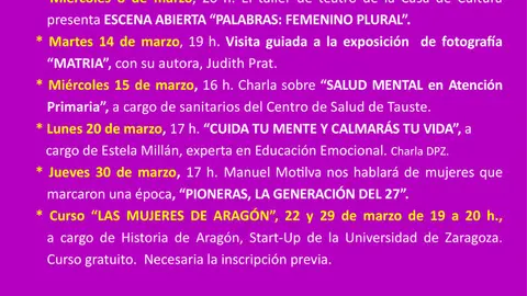 D&iacute;a Internacional de la Mujer 2023 en Tauste