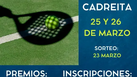Torneo de p&aacute;del masculino en Cadreita