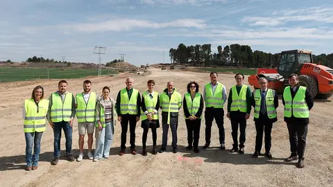 La Presidenta Chivite y el consejero Ciriza visitan las obras de la carretera NA 128