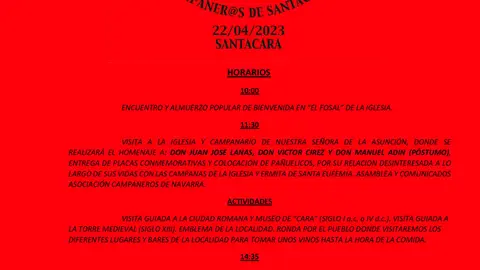 V Encuentro de Campaneros de Navarra 2023 en Santacara
