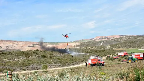 Bardenas simulacro incendio