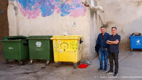 Fernando Ferrer y Juan Luis Chueca sistema recogida residuos Casco Antiguo
