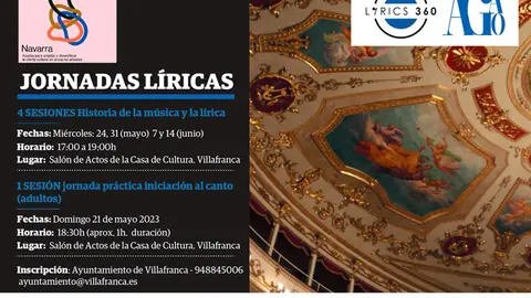 Jornadas l&iacute;ricas en Villafranca &lsquo;Historia de la m&uacute;sica y la l&iacute;rica&rsquo;