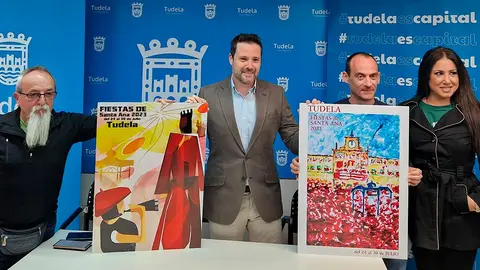 El acc&eacute;sit ha sido para el cartel &lsquo;Tierra de gigantes&rsquo;, de Ignacio Fern&aacute;ndez Iturmendi, residente en Arre (izquierda de la imagen)