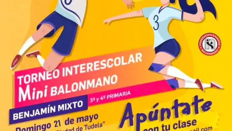 Torneo escolar en Tudela de minibalonmano Benjam&iacute;n Mixto